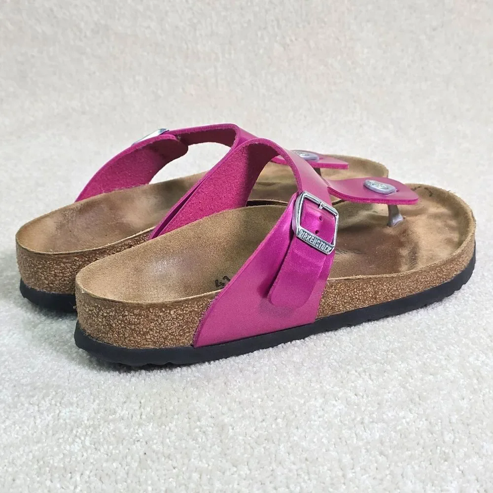 Birkenstock Gizeh Birko Flor Thong Sandals Pink Women's EU 41 L10